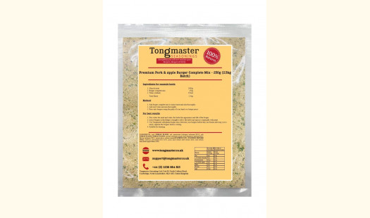 Premium Pork & Apple Burger Complete Mix - 250g (2.5kg Batch)