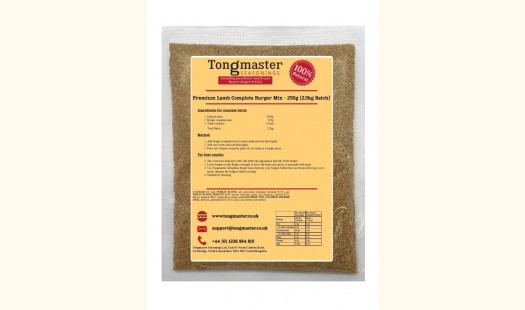 Premium Lamb Complete Burger Mix - 250g (2.5kg Batch)