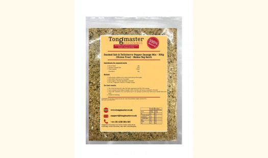 Smoked Salt & Tellicherry Pepper Sausage Mix 500g (Gluten Free) Makes 5kg Batch