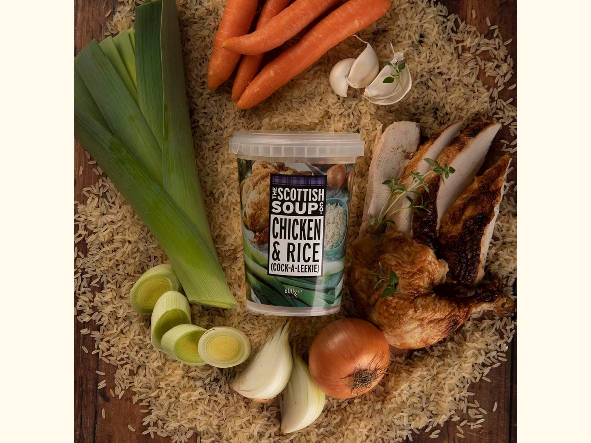 The Scottish Soup Company - Chicken & Rice Chilled Soup - 600g Tub x 12