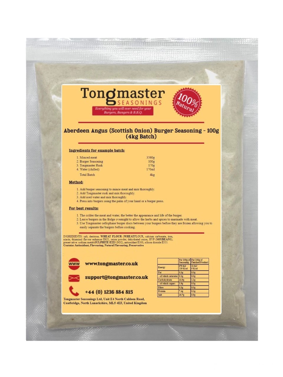 Aberdeen Angus Burger Seasoning - 100g