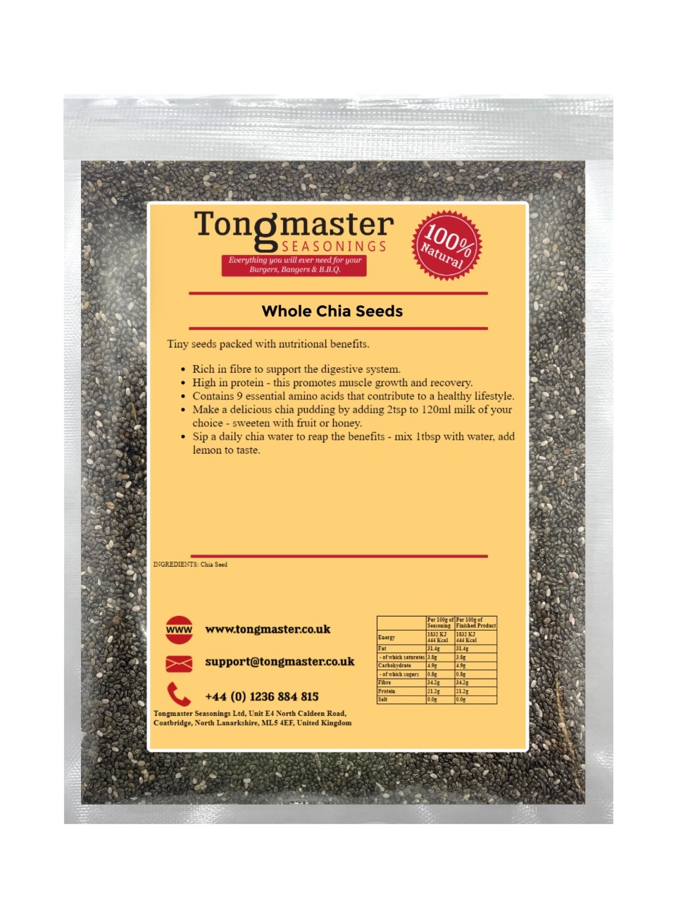 Whole Chia Seeds - 200g