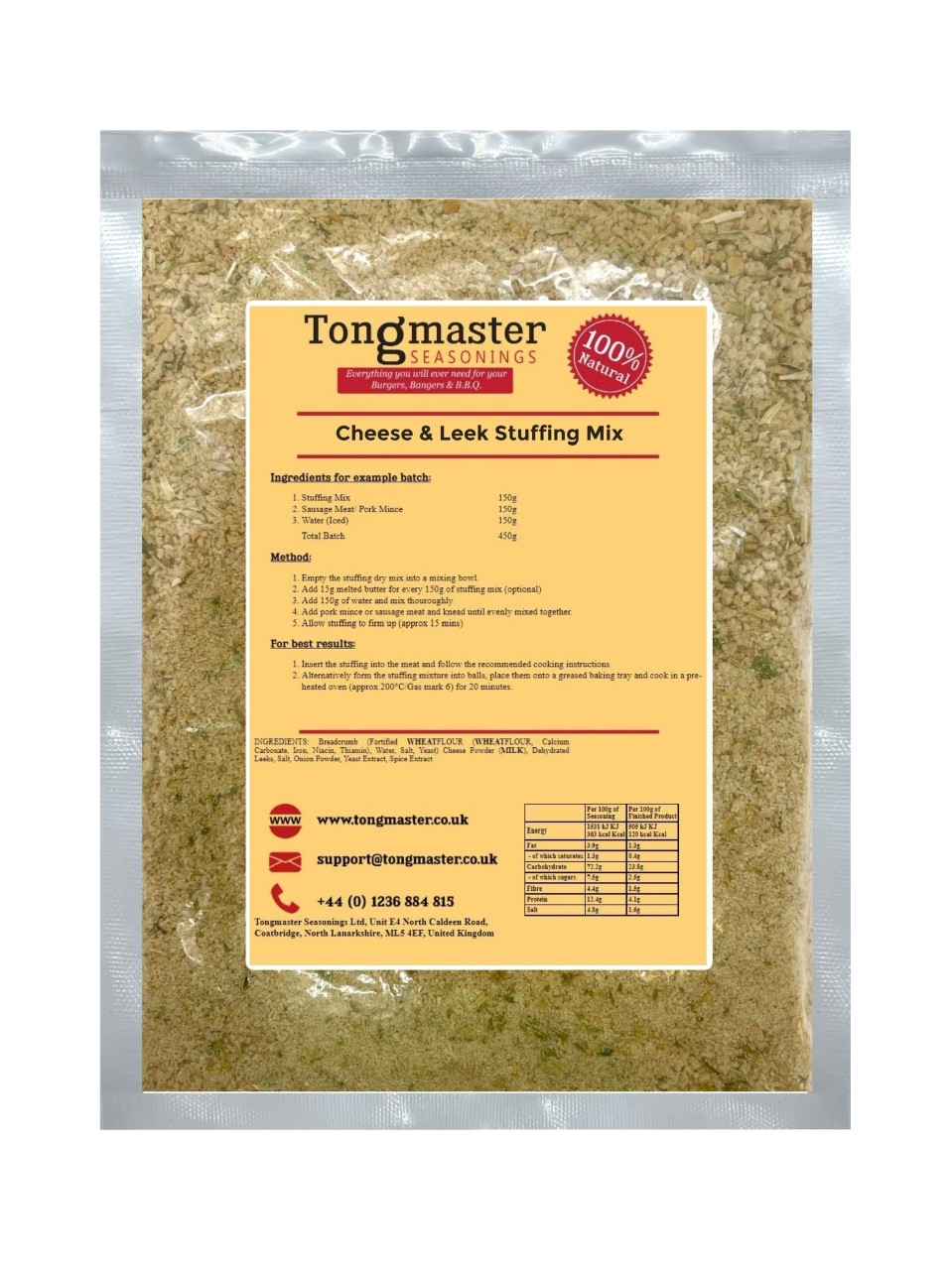 Cheese & Leek Stuffing Mix - 150g