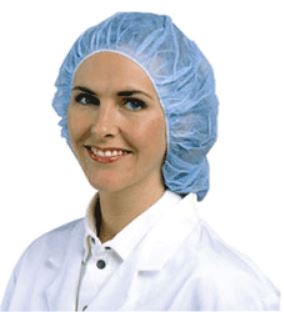 Blue MOB Cap Hair Net Hygiene Catering Food Safe  - 10 Pack